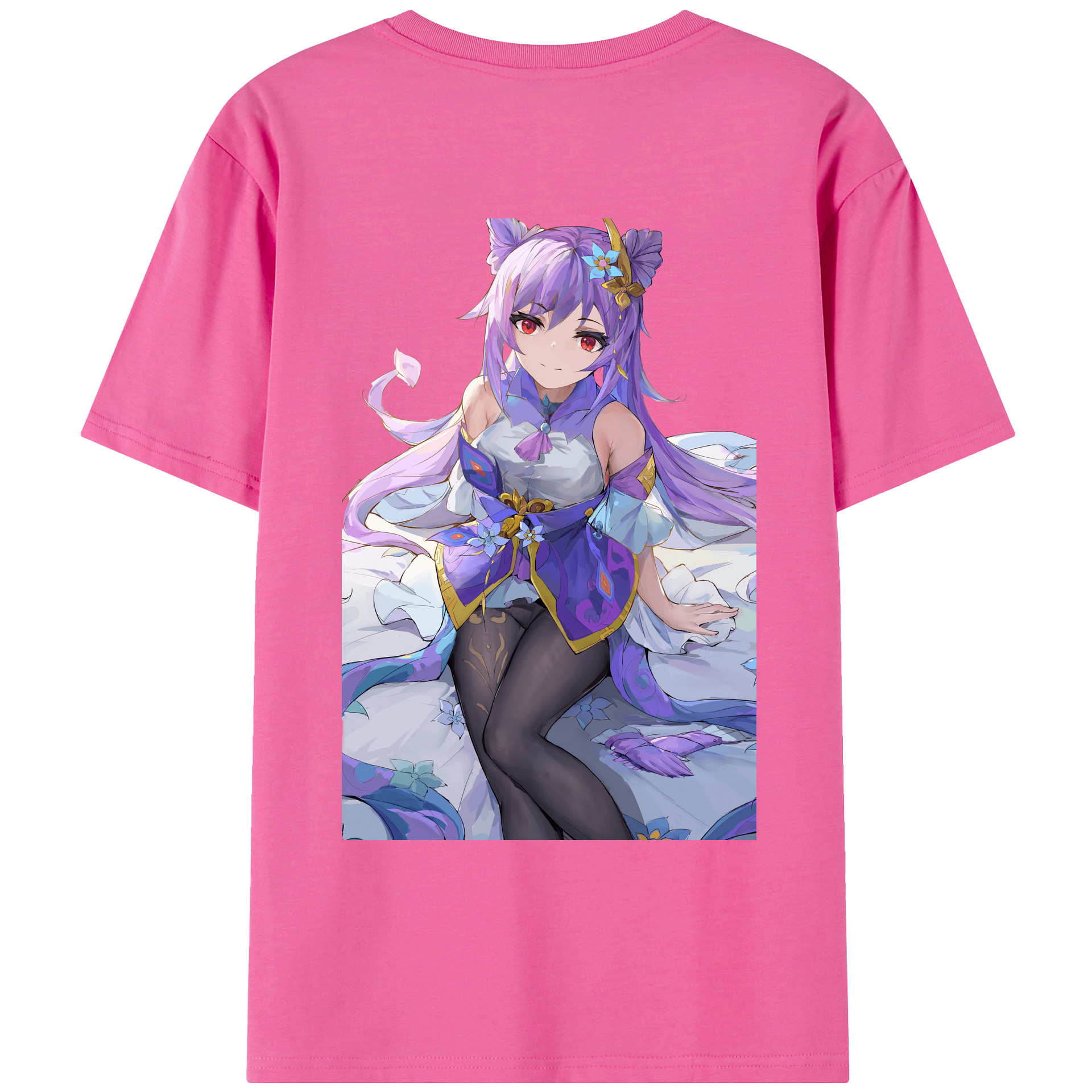 げんし神 刻晴 こくせい genshin Kokusei レディース半袖Tシャツ(バックプリント)